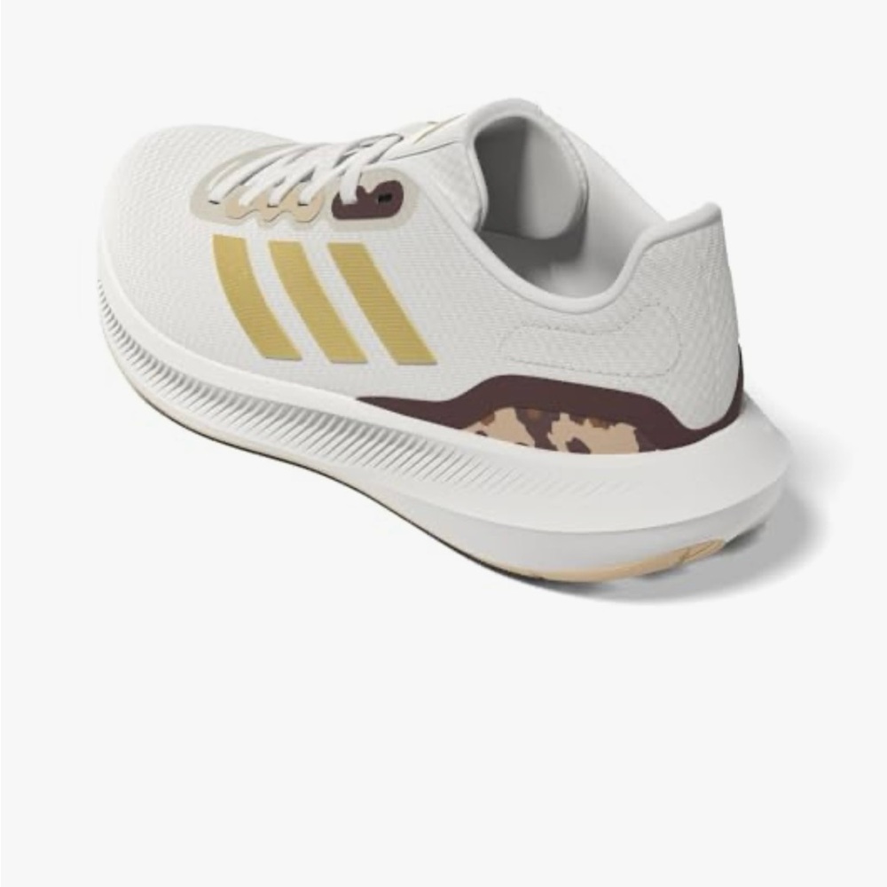 NWT Adidas Run Falcon 3 Women's size 9 White/Gold Metallic/Magic Beige - Picture 3 of 4